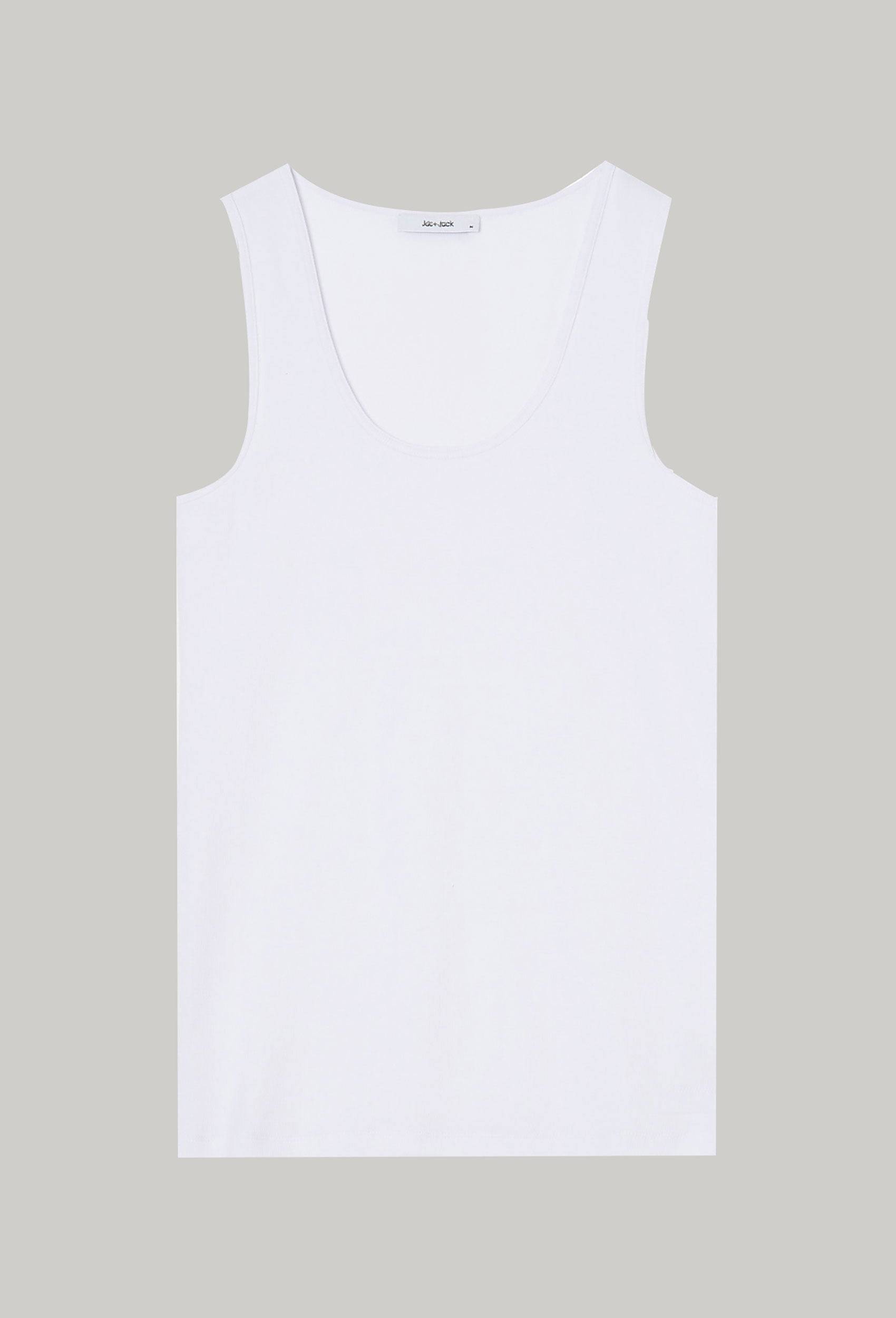 Jac+Jack SONG COTTON TANK in White
